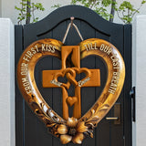 From Our First Kiss - Personalized Couple Custom Shaped Wood Sign
