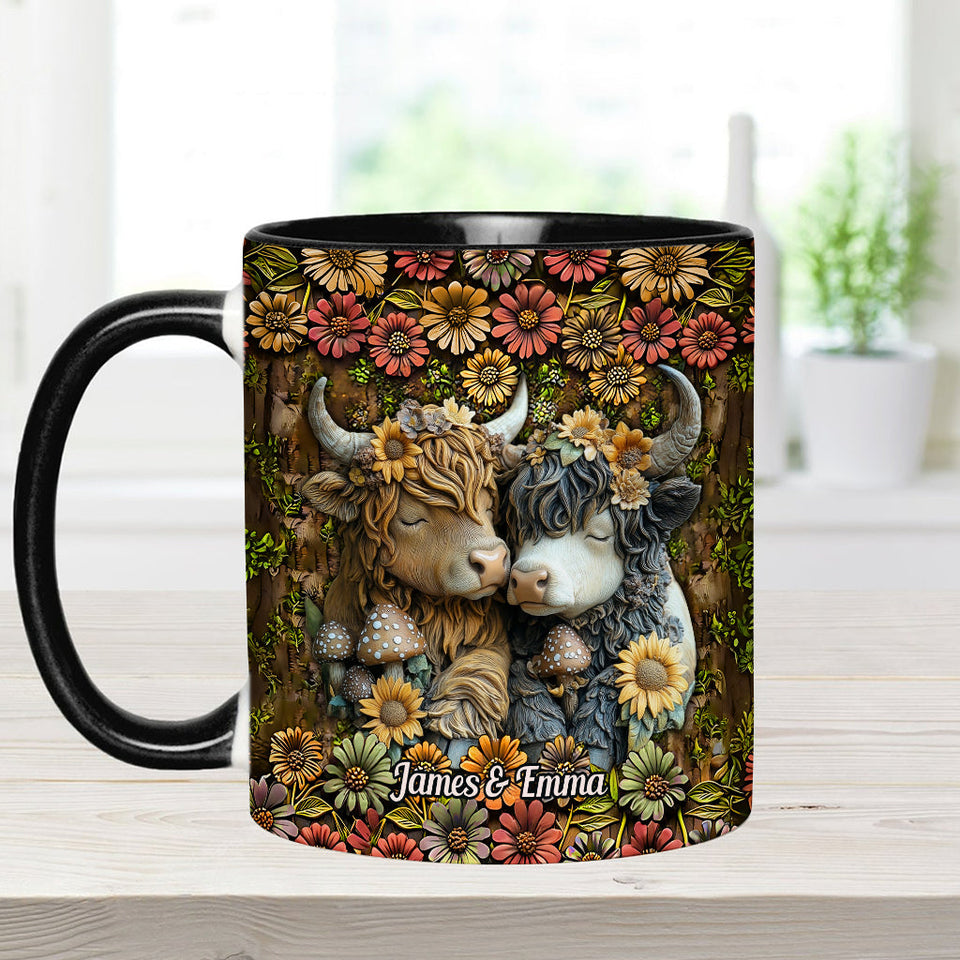 Happy Couple Country Style - Personalized Accent Mug
