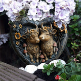 Happy Couple Country Style - Personalized Heart Shaped Stone