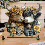 Happy Couple Country Style - Personalized 1 Layered Big Freestanding