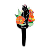 Black Cat - Personalized Black Cat Acrylic Garden Sign