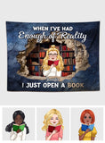 I Just Open My Book - Book gift for mom, daughter, girlfriend, wife - Personalized Wall Tapestry