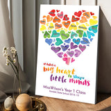 It Takes A Big Heart To Shape Little Minds - Personalized Teacher Canvas And Poster