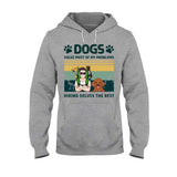 Dogs And Hiking Solve My Problems - Personalized Hiking T-shirt & Hoodie