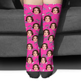 Custom Face Party Pattern - Personalized Aunt Socks
