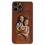 I Love You - Personalized Mother 3D Embossed Leather Phone Case