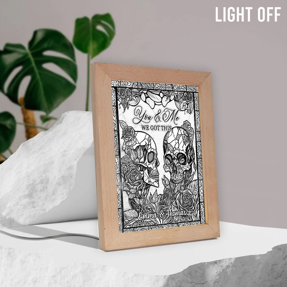 You & Me We Got You - Personalized Couple Light Photo Frame