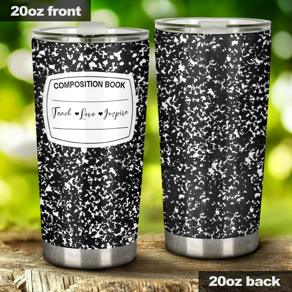 Composition Book Teacher Tumbler 0622