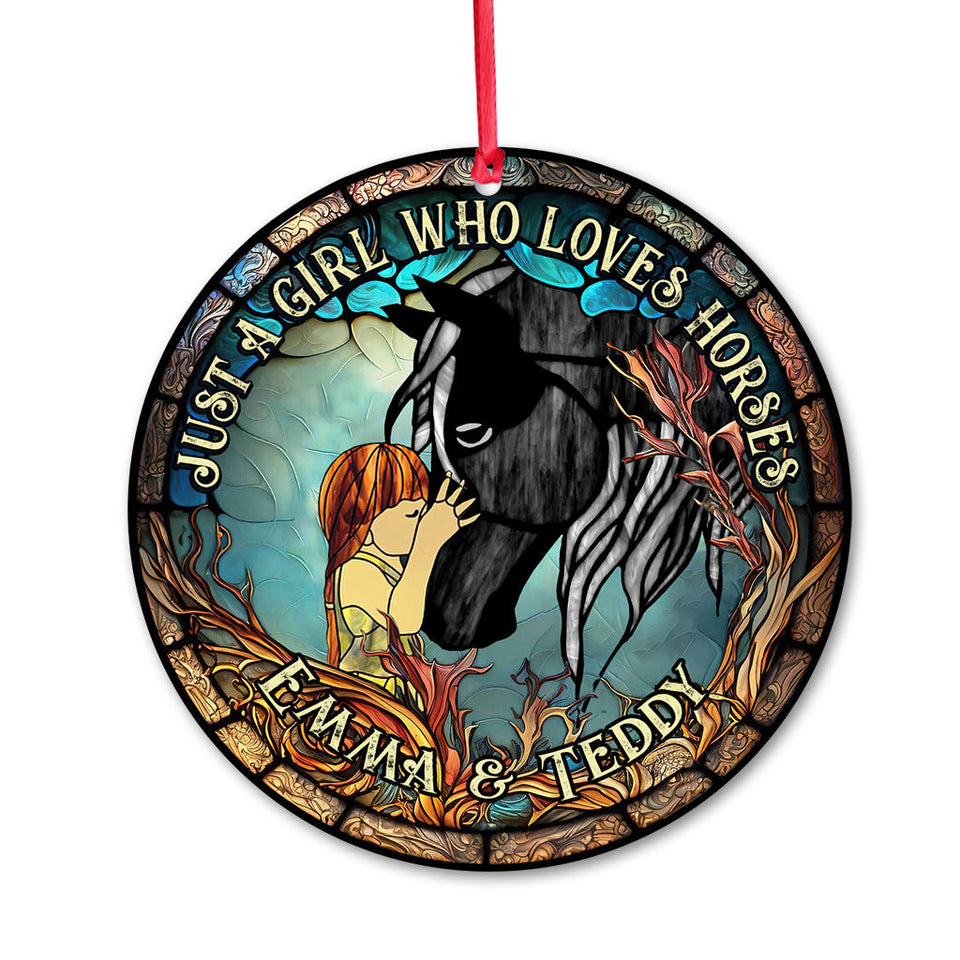 Just A Girl Who Loves Horses - Personalized Horse One-sided Ornament