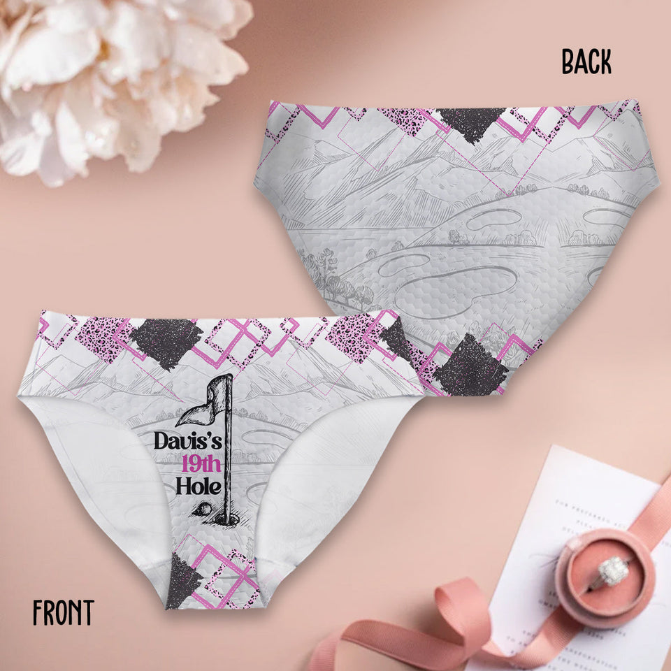 Custome Name 19th Hole - Personalized Golf Women Briefs