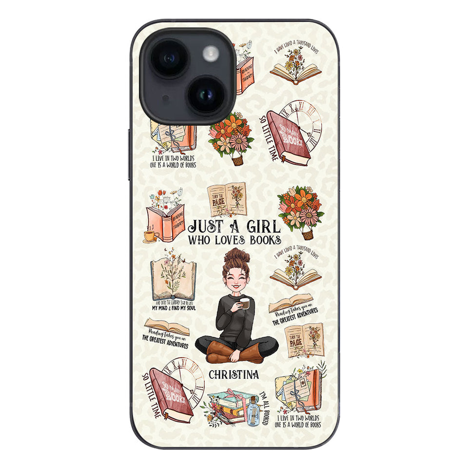 Just A Girl Who Loves Books - Personalized Book Phone Case