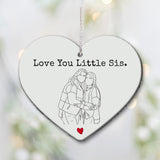 Love You Lil Sis - Personalized Sister Ornament