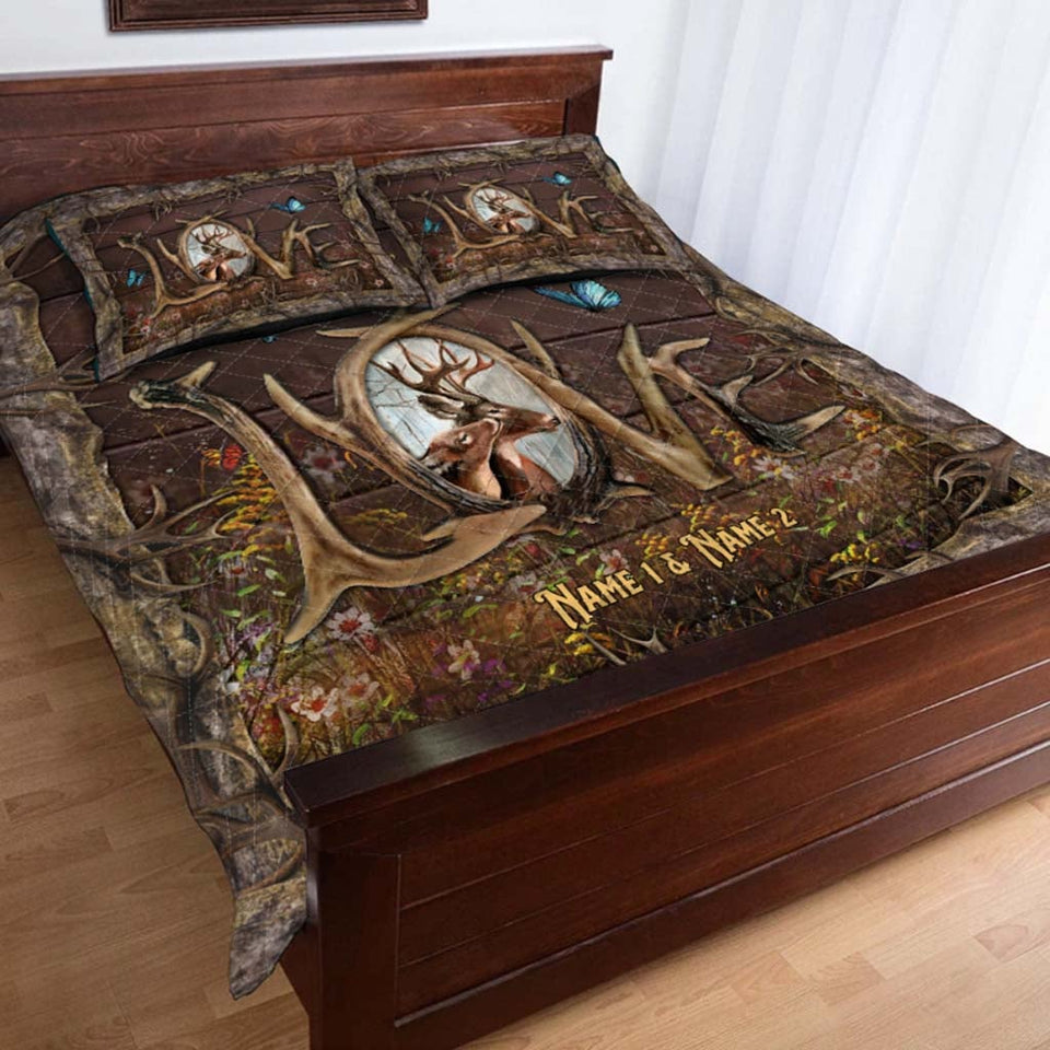 This Is Us - Personalized Couple Hunting Quilt Set