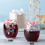 Love You More - Personalized Mother's Day Mother All Over Wine Glass