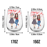 Love You More - Personalized Mother's Day Mother All Over Wine Glass