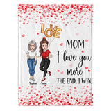 Love You More - Personalized Mother's Day Mother Blanket