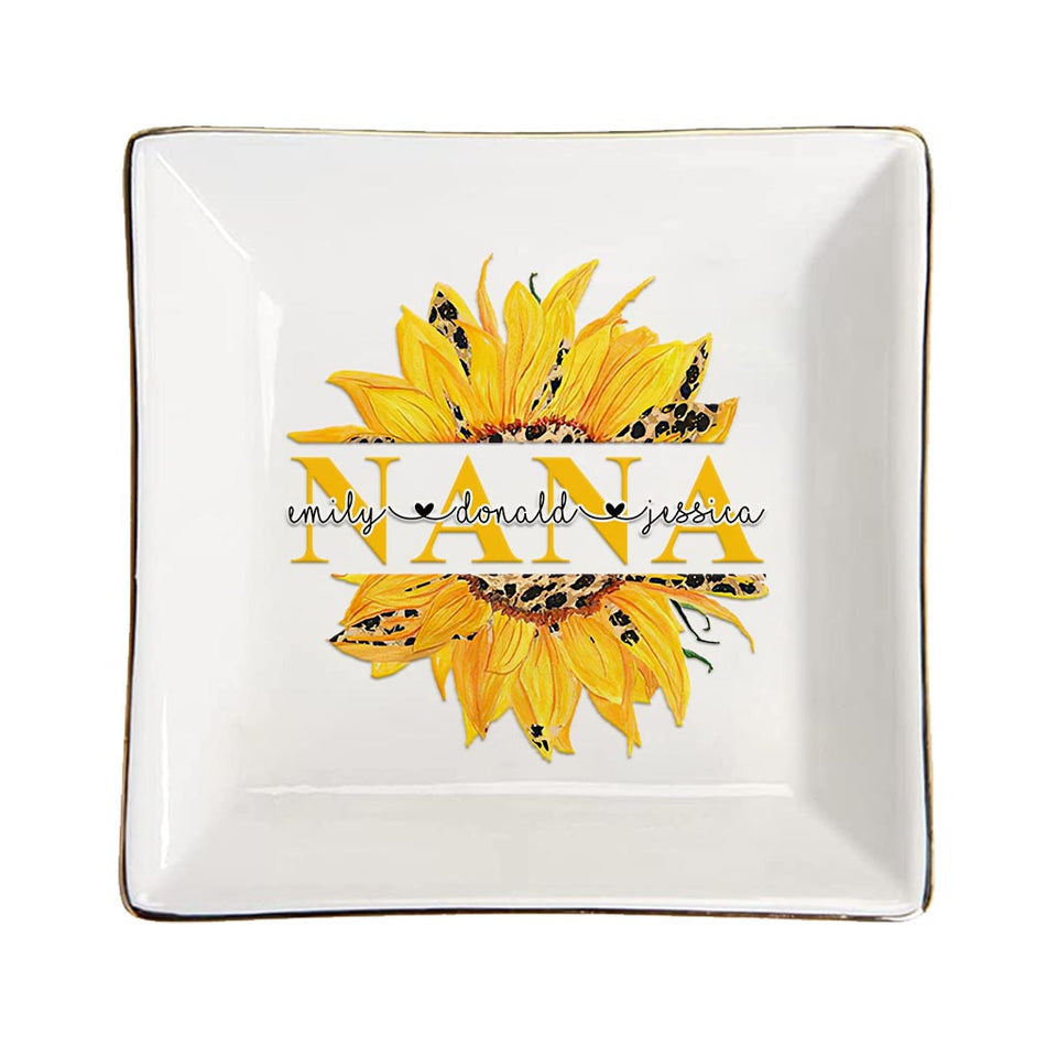 You're My Sunshine - Personalized Mother's Day Grandma Jewelry Dish