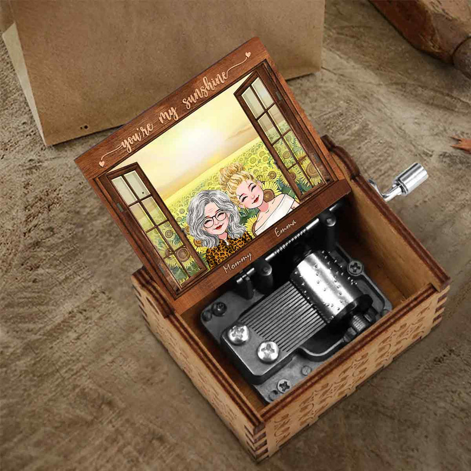 You're My Sunshine - Personalized Mother Hand Crank Music Box