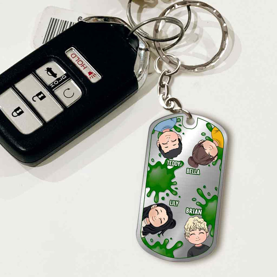 We' Pick You - Personalized Father's day Grandpa Stainless Steel Keychain