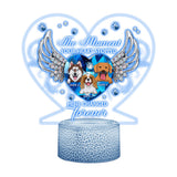 The Moment Your Heart Stopped - Personalized Dog Shaped Plaque Light Base