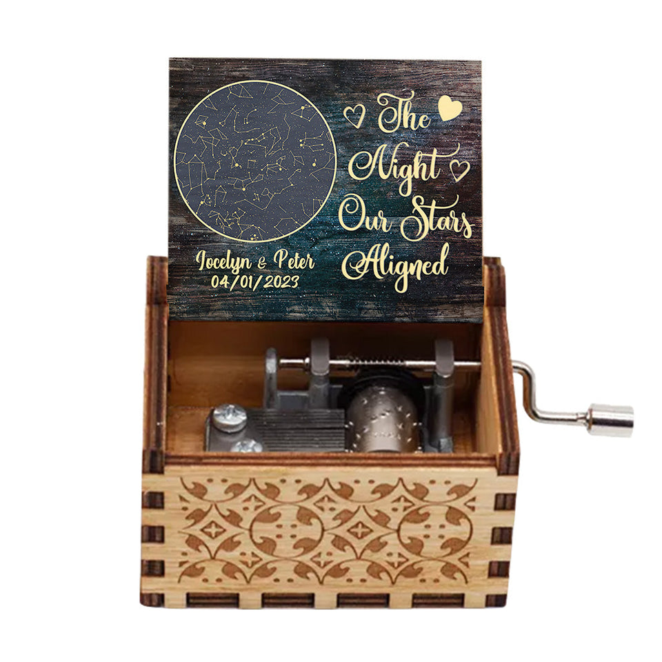 The Night We Met - Couple gift for boyfriend, girlfriend, wife, husband - Personalized Hand Crank Music Box