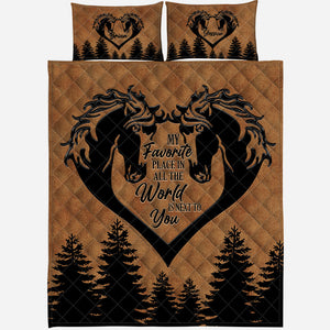 Next To You - Personalized Horse Quilt Set