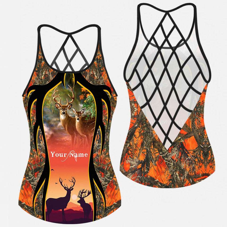 Hunting Girl Personalized Cross Tank Top