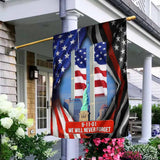 We Will Never Forget  - Firefighter House Flag