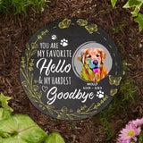 You Are My Favorite Hello - Cat gift for dog lover, cat lover - Personalized Round Shaped Stone