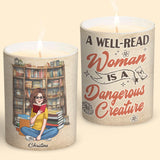 A well-read woman - Personalized Book Candle With Wooden Lid