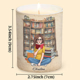 A well-read woman - Personalized Book Candle With Wooden Lid