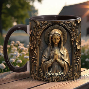 Mug vintage Vierge Marie - Mug chrétien personnalisé