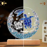 Salty Soul - Personalized Turtle Shaped Plaque Light Base