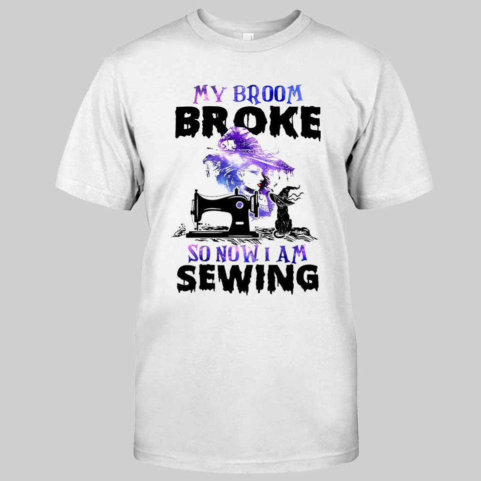 My Broom Broke Sewing - Halloween T-shirt and Hoodie 092021
