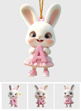 Cute Bunny Letter Ornament - Personalized Kid Ornament