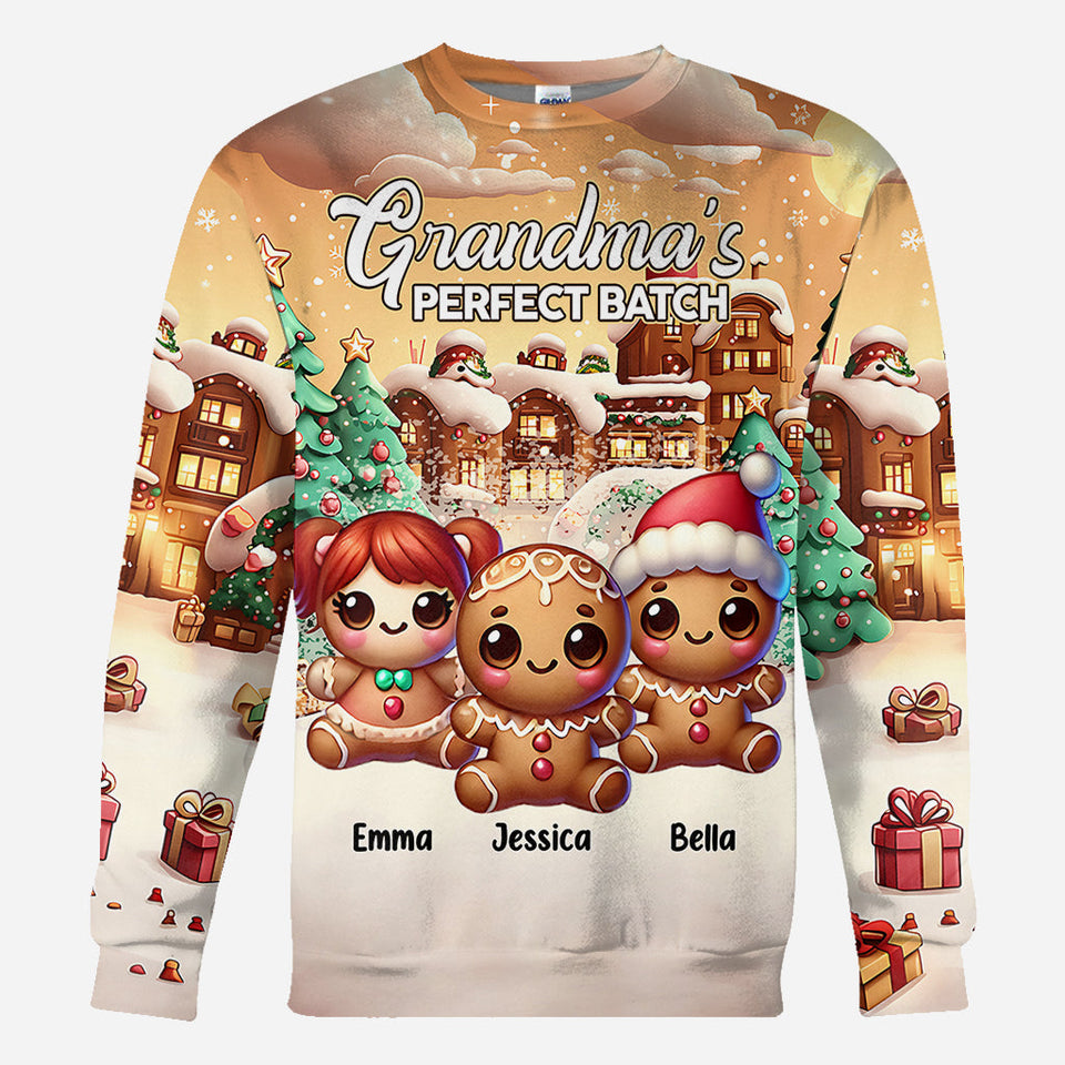 Perfect Gingerbread Batch - Personalized Grandma All Over Shirt