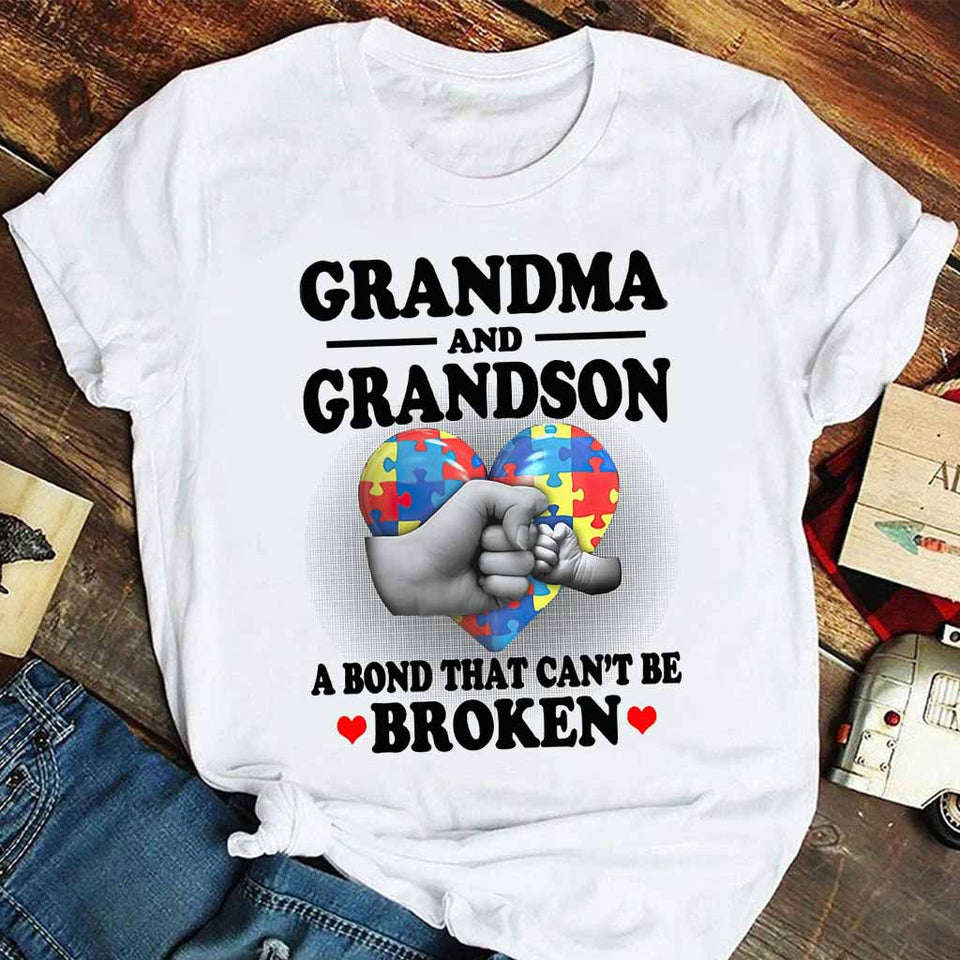 T-shirt et sweat à capuche « Grand-mère et petit-fils » pour la sensibilisation à l'autisme 112021