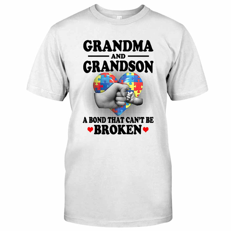 T-shirt et sweat à capuche « Grand-mère et petit-fils » pour la sensibilisation à l'autisme 112021