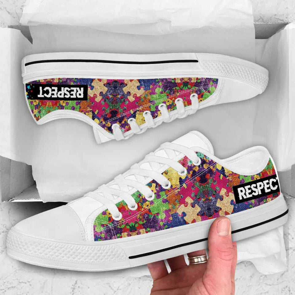 Acceptez le respect - Chaussures basses de sensibilisation à l'autisme 112021