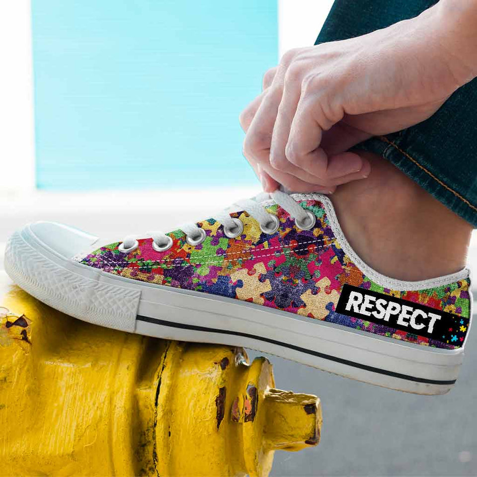 Acceptez le respect - Chaussures basses de sensibilisation à l'autisme 112021