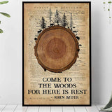Come To The Woods - Camping Poster 112021