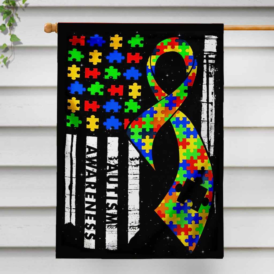 Sensibilisation à l'autisme - Drapeau de la maison 112021