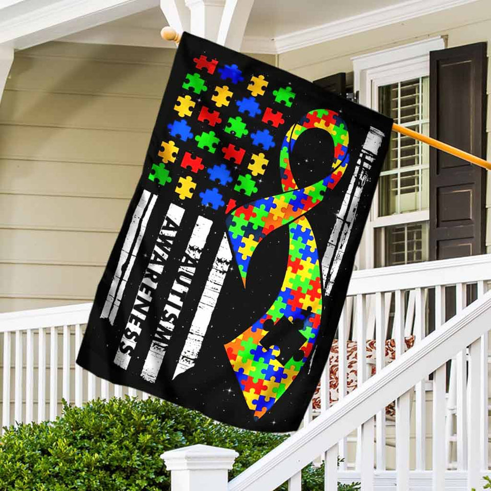 Sensibilisation à l'autisme - Drapeau de la maison 112021