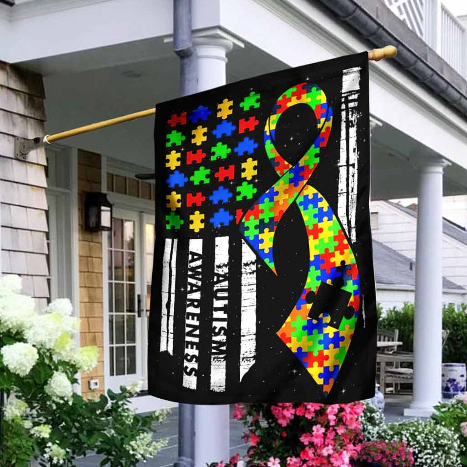Sensibilisation à l'autisme - Drapeau de la maison 112021