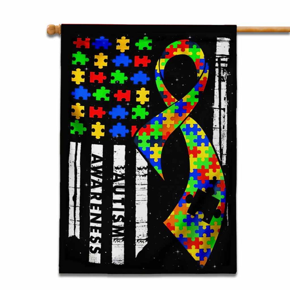 Sensibilisation à l'autisme - Drapeau de la maison 112021