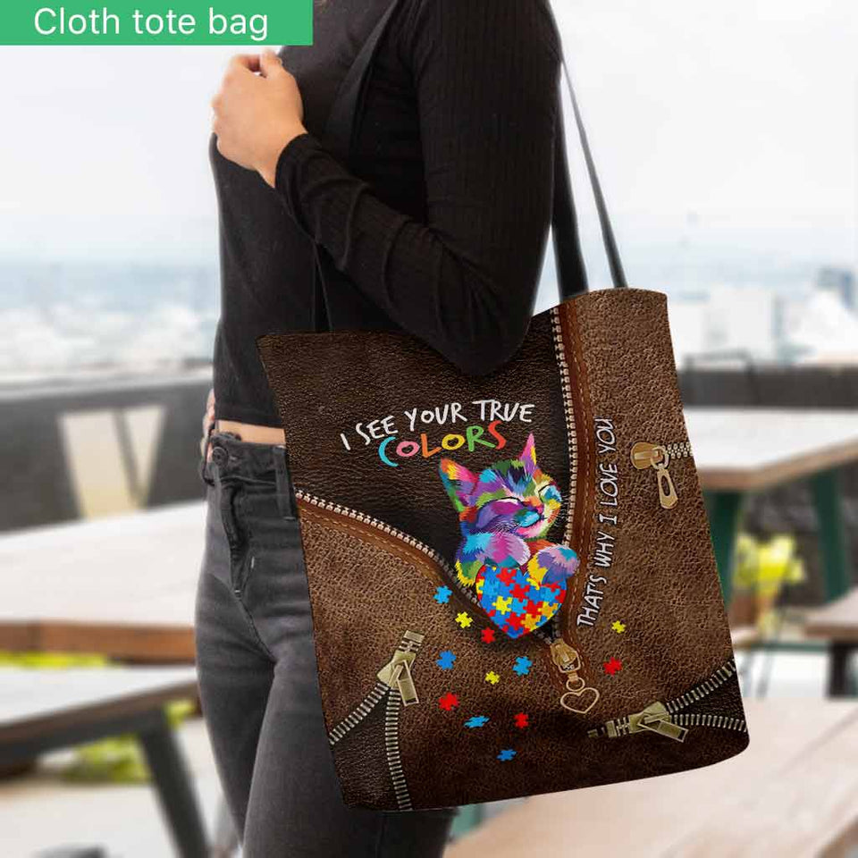 J'aime une personne autiste - Sac fourre-tout de sensibilisation à l'autisme 1121