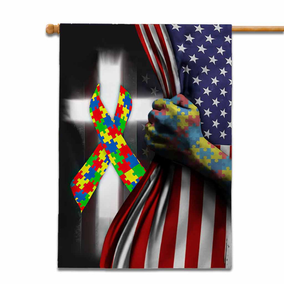 Sensibilisation à l'autisme - Drapeau de la maison 112021