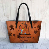 Sac en cuir personnalisé Mama Bear - Sensibilisation à l'autisme 112021