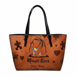 Sac en cuir personnalisé Mama Bear - Sensibilisation à l'autisme 112021