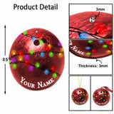 Bowling Items Collection - Personalized Christmas Bowling Ornament (Printed On Both Sides)